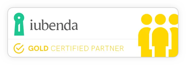Badge certificazione Iubenda Gold Partner